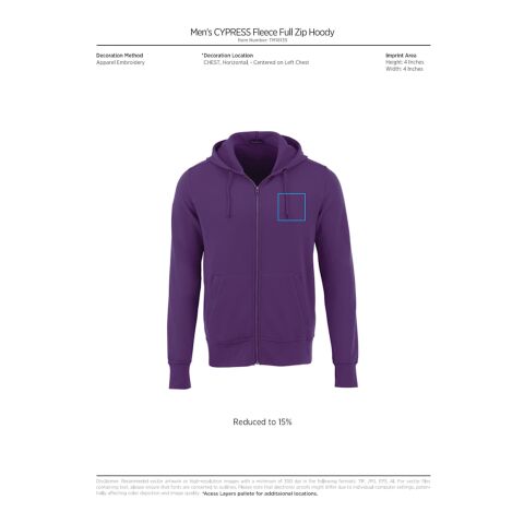 Men&#039;s CYPRESS Fleece Zip Hoody Standard | Red | M | No Imprint | not available | not available