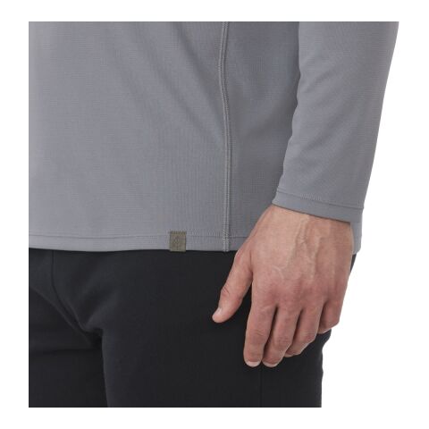 EVANS Eco Knit Quarter Zip - Men&#039;s Standard | Steel Grey | 2XL | 1-color Apparel Digital Transfer | CHEST,Vertical - Centered on Right Chest | 2.50 Inches × 7.00 Inches