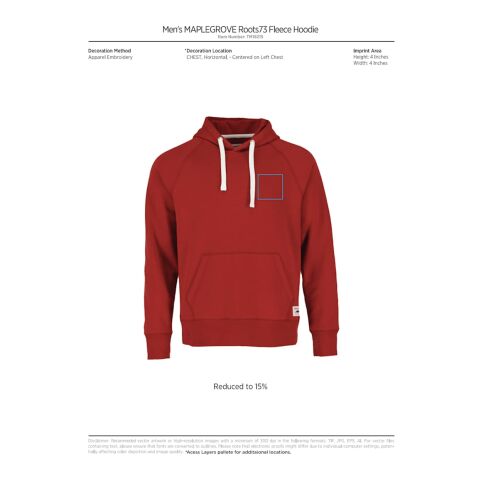 Men&#039;s MAPLEGROVE Roots73 Flc Hoody Standard | White | 3XL | No Imprint | not available | not available