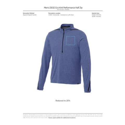 Men's DEGE Eco Knit Half Zip Red-Black | 2XL