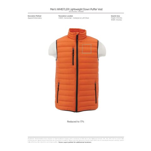 Men&#039;s Whistler Light Down Vest Standard | Royal Blue | 2XL | No Imprint | not available | not available