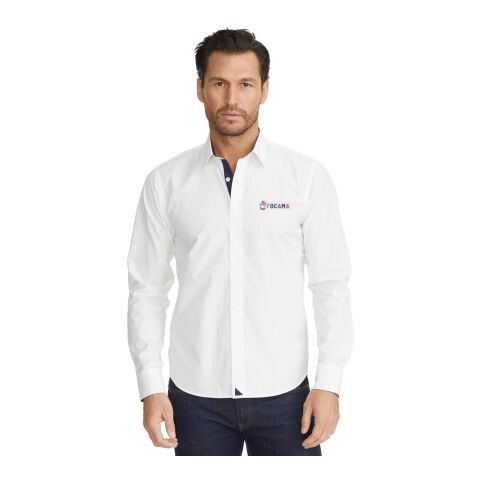 Las Cases Special Wrinkle-Free Long Sleeve Shirt - Men&#039;s Standard | White | 2XL | Embroidery | IMPACT, BACK, Horizontal, - Centered on Back across shoulders below panel | 8.00 Inches × 8.00 Inches