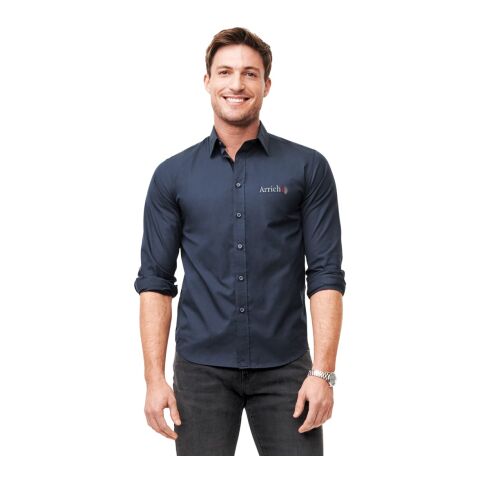 Castello Wrinkle-Free Long Sleeve Slim Fit Shirt - Men&#039;s Standard | Navy | XL | No Imprint | not available | not available