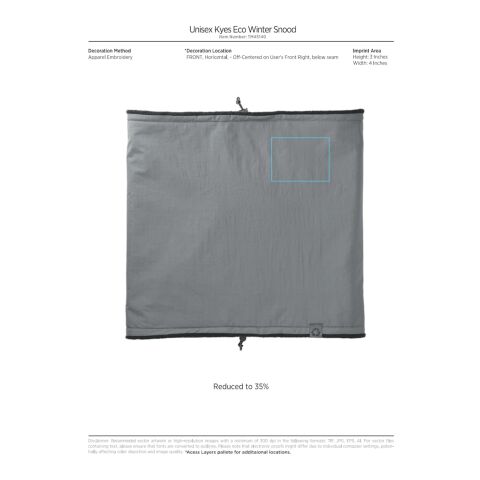 Unisex Kyes Eco Winter Snood Standard | Steel Grey | OSFA | No Imprint | not available | not available