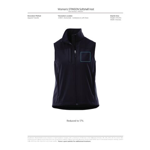 Women&#039;s STINSON Softshell Vest Standard | Navy | M | No Imprint | not available | not available
