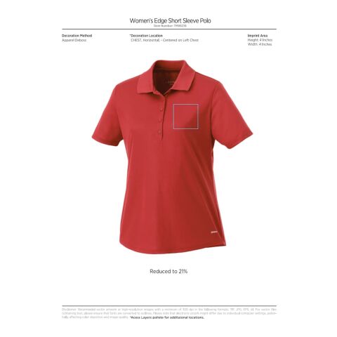 Women&#039;s Edge Short Sleeve Polo Standard | Black | 2XL | No Imprint | not available | not available