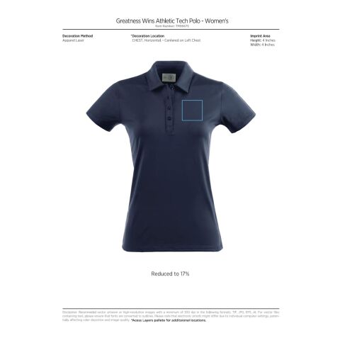 Greatness Wins Athletic Tech Polo - Women&#039;s Standard | Gw Navy | XS | No Imprint | not available | not available
