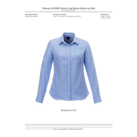 Women&#039;s IRVINE Oxford LS Shirt Standard | White | 3XL | No Imprint | not available | not available