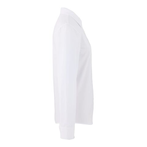 TATRA Eco Long Sleeve Knit Button Up Shirt-Women's White | S
