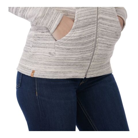Women's Space Dye Zip Hoodie Gray | S