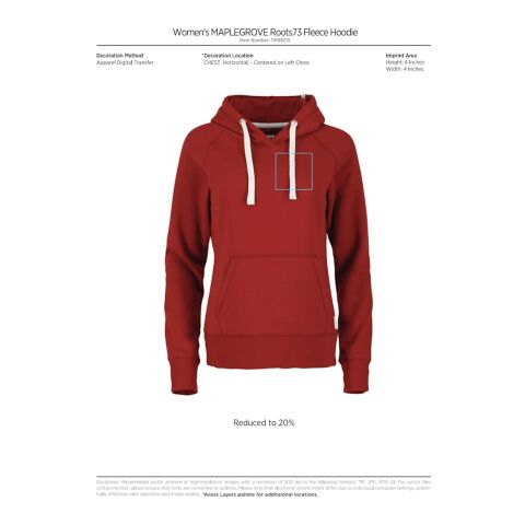 Women&#039;s MAPLEGROVE Roots73 Flc Hoody Standard | Gray | 3XL | No Imprint | not available | not available