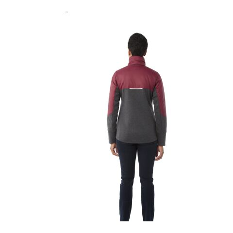 Women's FERNIE Hybrid Insulated Jacket Standard | Wine Red-Heather Dark Charcoal | XS | No Imprint | not available | not available