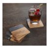 Black Marble and Wood Coaster Set Standard | Black | No Imprint | not available | not available