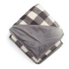 Field & Co.® Double Sided Plaid Sherpa Blanket White-Grey Storm | No Imprint | not available | not available