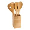 FSC Bamboo 4-piece Kitchen Tool Set and Canister Standard | Natural | No Imprint | not available | not available