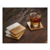 Marble and Bamboo Coaster Set Standard | Natural-White | No Imprint | not available | not available