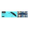 42" Recycled Folding Auto Open Umbrella Royal Blue-White