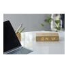 Bamboo Wireless Charging Desk Clock Standard | Natural | No Imprint | not available | not available