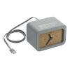 Set in Stone Wireless Charging Desk Clock Standard | Gray | No Imprint | not available | not available