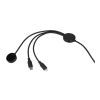 5-in-1 Long Charging Cables with iWatch Charger Black