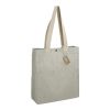 Repose 10oz Recycled Cotton Box Tote w/Snap Standard | Gray | No Imprint | not available | not available