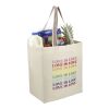 Rainbow Recycled 8oz Cotton Grocery Tote Standard | Natural | No Imprint | not available | not available