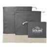 Split Recycled 3pc Travel Pouch Set Black | No Imprint | not available | not available