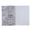 5.5" x 8.5" Doodle Coloring Notebook Black | No Imprint | not available | not available
