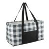 Buffalo Plaid Utility Tote White-Black Trim | No Imprint | not available | not available