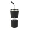 Faye 20oz Vacuum Tumbler w/ SS Straw Black