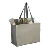 Recycled Cotton Contrast Side Shopper Tote Standard | Natural-Black | No Imprint | not available | not available