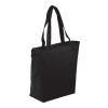 Maine 8oz Cotton Canvas Zippered Tote Standard | Black | No Imprint | not available | not available