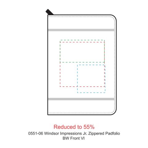 Windsor Impressions Jr. Zippered Padfolio Black | No Imprint | not available | not available