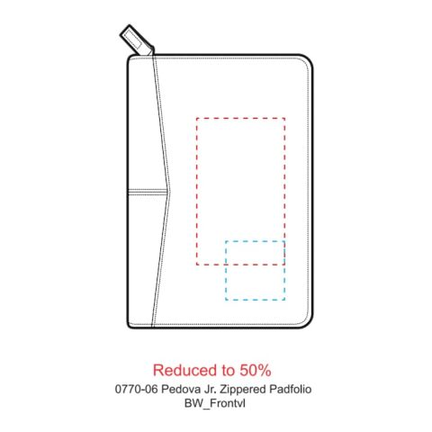 Pedova™ Jr. Zippered Padfolio Orange | No Imprint | not available | not available