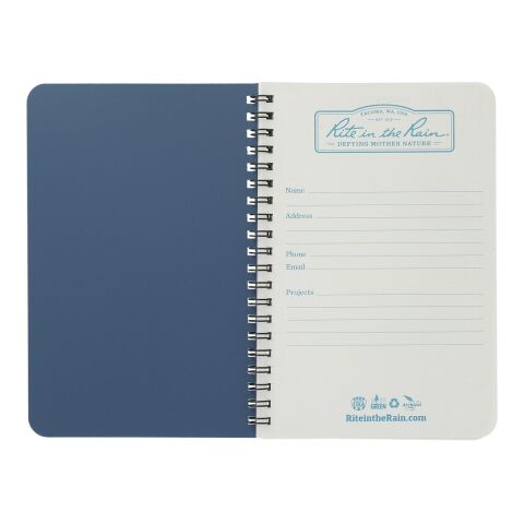 4.6” x 7” Rite in the Rain Side Spiral Notebook Blue