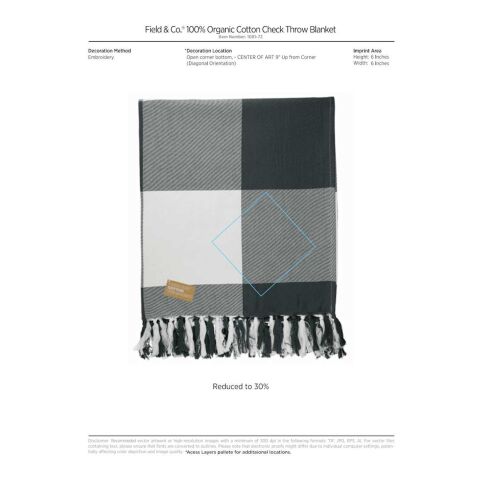 Field &amp; Co. 100% Organic Cotton Check Throw Blanke Navy | No Imprint | not available | not available