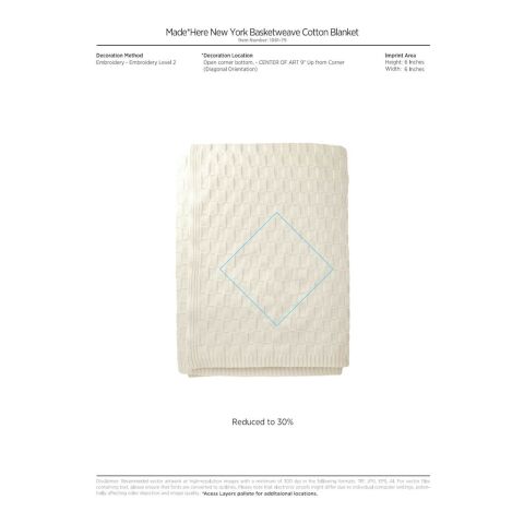Made*Here New York Basketweave Cotton Blanket Natural | No Imprint | not available | not available