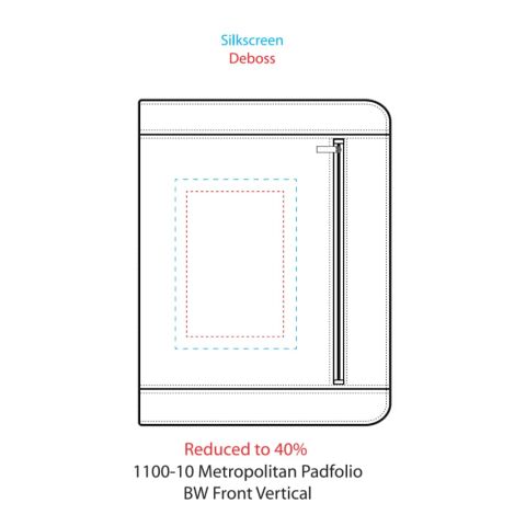 Metropolitan Zippered Padfolio Black | No Imprint | not available | not available
