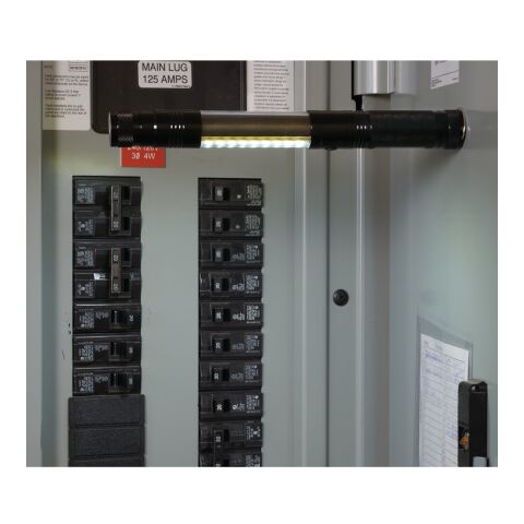 Telescopic Magnetic COB LED Flashlight w/Sidelight Standard | Black | No Imprint | not available | not available