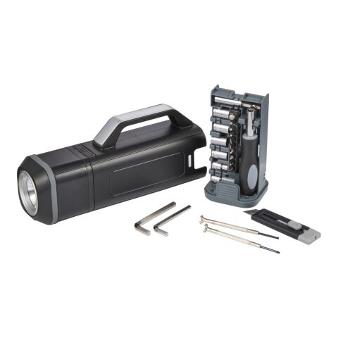 Tool Set rABS with Rechargeable LED Flashlight Black | No Imprint | not available | not available