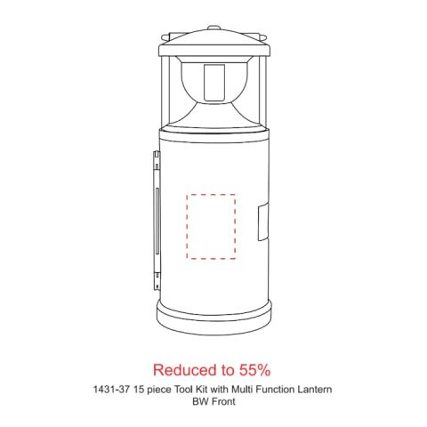 15 piece Tool Kit with Multi Function Lantern Black | No Imprint | not available | not available