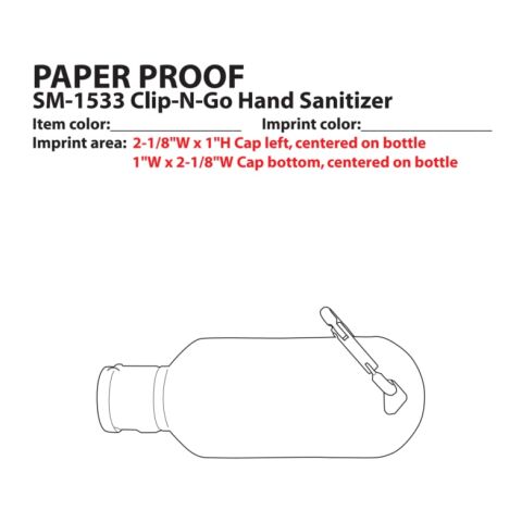 1.8oz Clip-N-Go Hand Sanitizer Clear | No Imprint | not available | not available