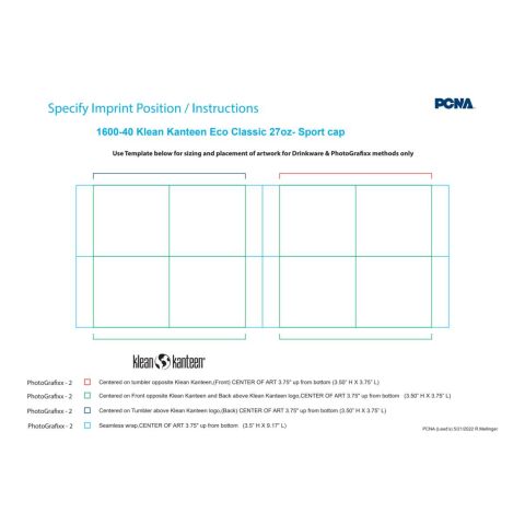 Klean Kanteen Eco Classic 27oz- Sport cap Standard | Black | No Imprint | not available | not available