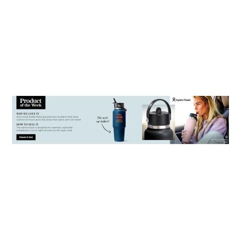 Hydro Flask® Travel Bottle w/ Flex Straw Cap 32oz Navy