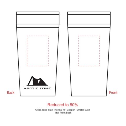 Arctic Zone® Titan Thermal HP® Copper Tumbler 20oz Standard | Gray | No Imprint | not available | not available