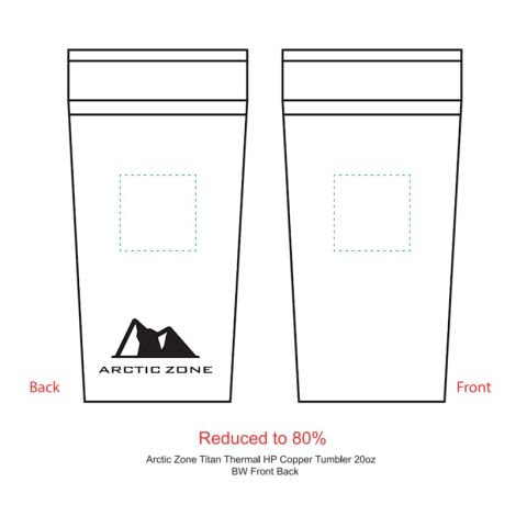 Arctic Zone® Titan Thermal HP® Copper Tumbler 20oz Standard | Silver | No Imprint | not available | not available