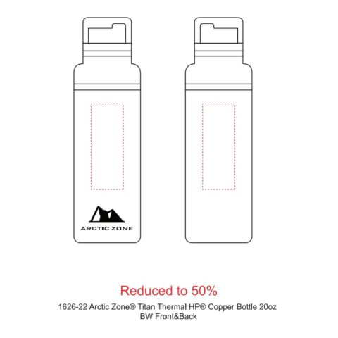 Arctic Zone® Titan Thermal HP® Copper Bottle 20oz Standard | Black | No Imprint | not available | not available