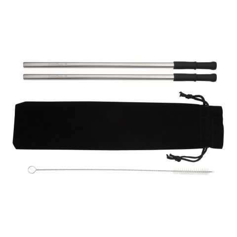Reusable Stainless steel Straw Set with Brush Standard | Silver | No Imprint | not available | not available