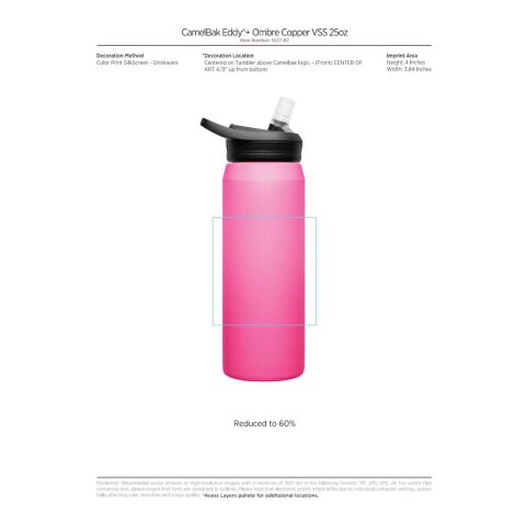 Camelbak Eddy®+ Ombre Copper VSS 25oz Standard | Blue | No Imprint | not available | not available