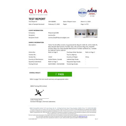 Reno Double Wall Ceramic Tumbler w/Wood Lid 10oz Standard | White | No Imprint | not available | not available